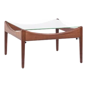 Kristian Solmer Vedel Modus Mid Century Rosewood and Glass Side Table