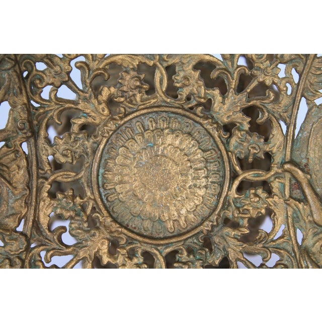 Metal Antique Neoclassical "Iron Art" Tazza Compote Pedestal For Sale - Image 7 of 14