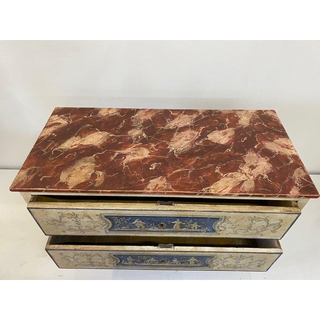 Venetian Painted Neoclassical Commodes- A Pair For Sale - Image 11 of 18