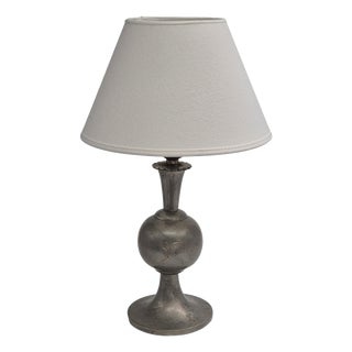 Vintage Table Lamp in Pewter with Decor by Celestine Andersson, 1930 For Sale