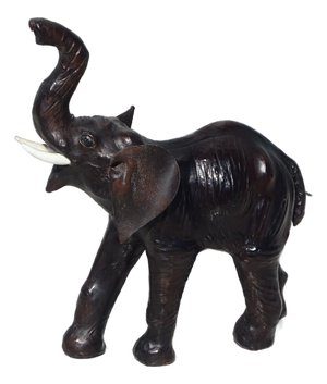 Asian Leather Elephant Figurine, 1960s
