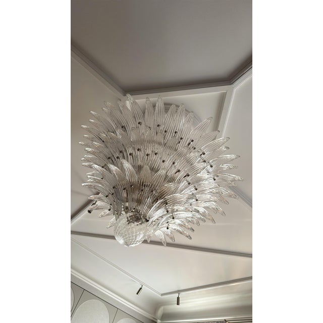 Mid-Century Modern Bold Eclectic Murano Feather Chandelier, 2010 For Sale - Image 3 of 14