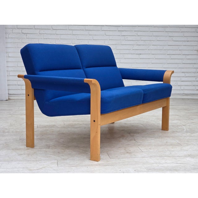 Danish Two-Seater Sofa with Wool Upholstery by Magnus Olesen, 1970s For Sale - Image 16 of 18