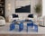 Not Yet Made - Made To Order Contemporary Blue Acrylic Nesting Tables – Statement Coffee Table Set For Sale - Image 5 of 5