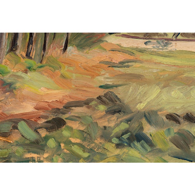 Paul Mathey, Impressionist Landscape with Trees and Mountains, 1932, Oil on Canvas For Sale - Image 6 of 15
