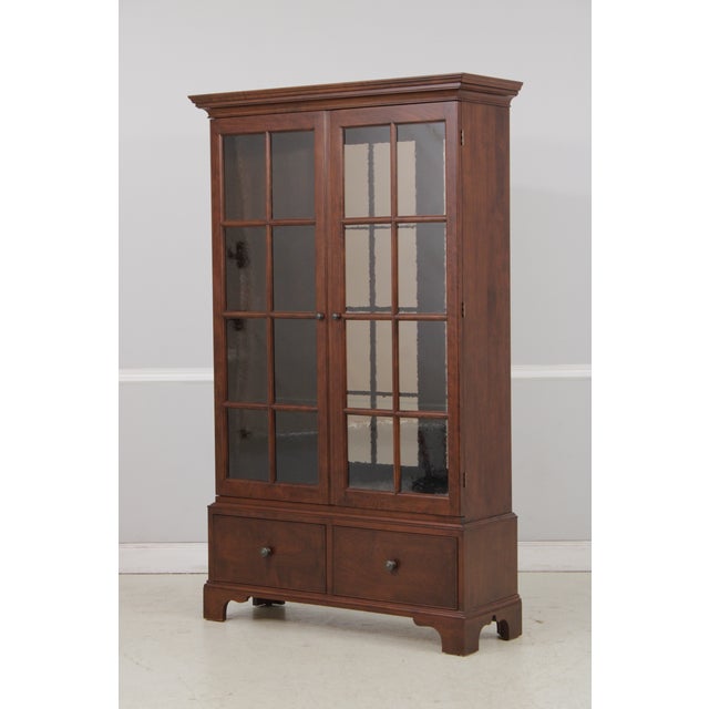 Traditional Stickley Cherry 2 Door 2 Drawer Bookcase For Sale - Image 3 of 18