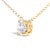 Contemporary 14K Yellow Gold Floating 1/2 Cttw Lab Grown Diamond Solitaire Pendant Necklace - 18" Inches For Sale - Image 3 of 5