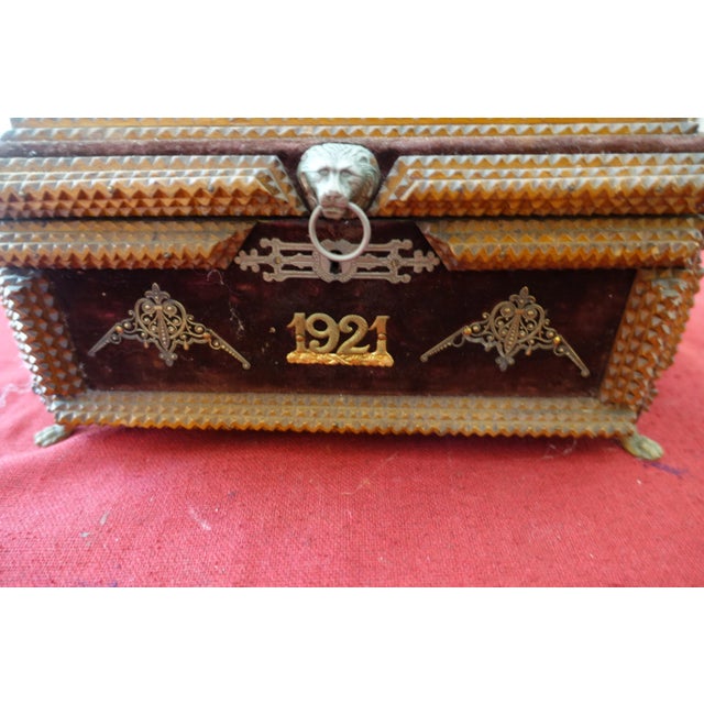 Arts & Crafts Wedding Jewelry Box, 1920s For Sale - Image 6 of 6