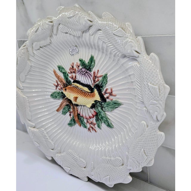 Fitz and Floyd 1996 Fitz and Floyd Oceana Fish Serving Platter For Sale - Image 4 of 12