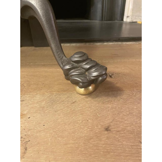 Brown Antique English Dragon Fire Grate in Cast Iron, 1860 For Sale - Image 8 of 14