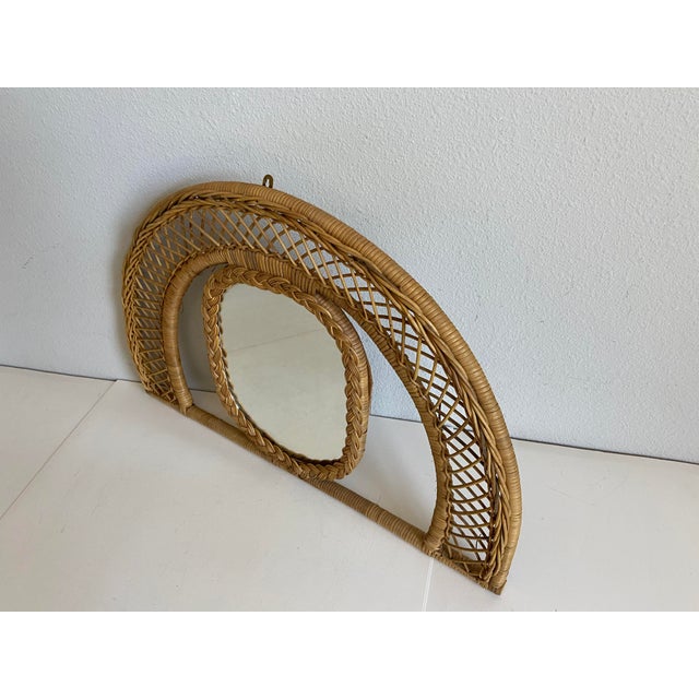 Arched Wicker & Rattan Mirror Chairish
