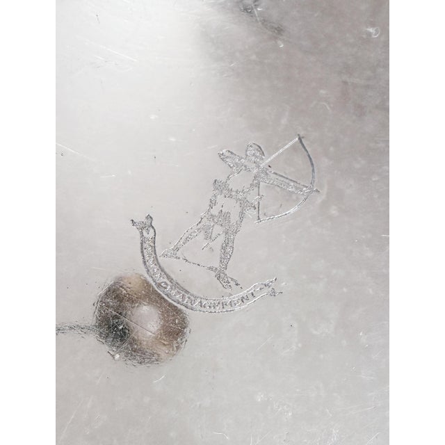 A beautiful antique circa 1920s heavy silver plated serving tray from the Hotel Belmont in White Plains, New York! In good...