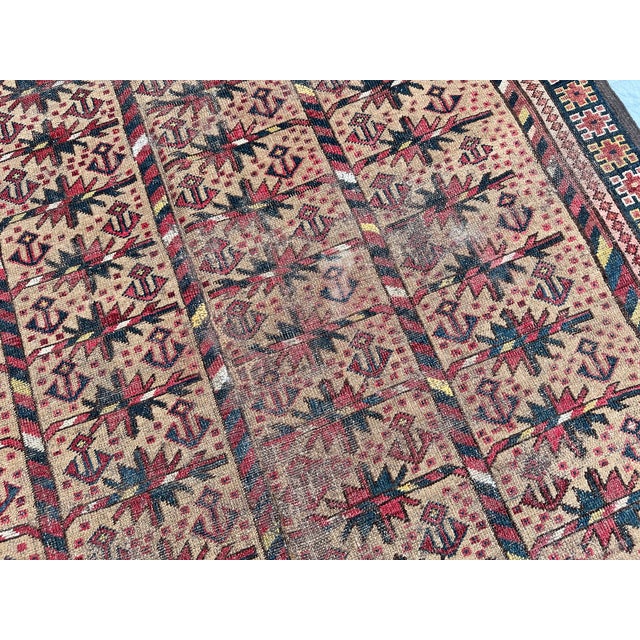 Antique Camel Serab Hand-Knotted Wool Rug - 9'10" X 5'4" For Sale - Image 4 of 12