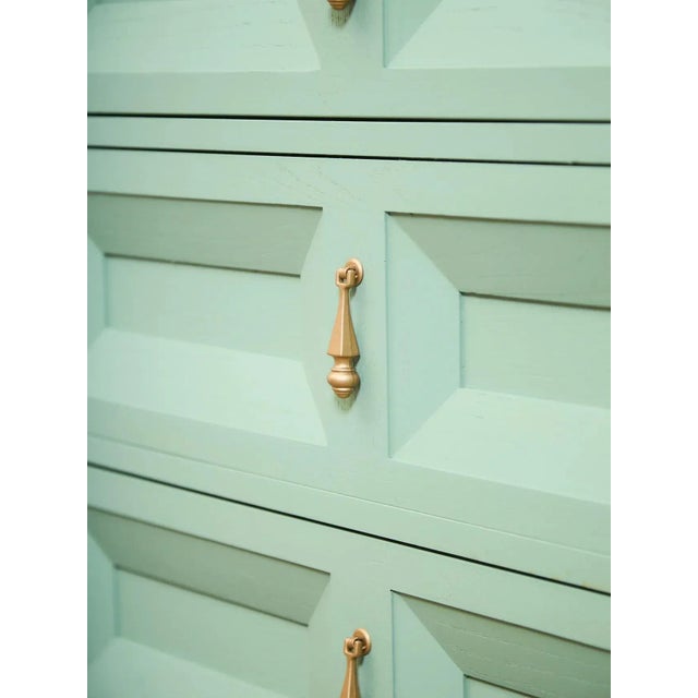 Chocolate Mint Hollywood Regency Dresser For Sale In Los Angeles - Image 6 of 12