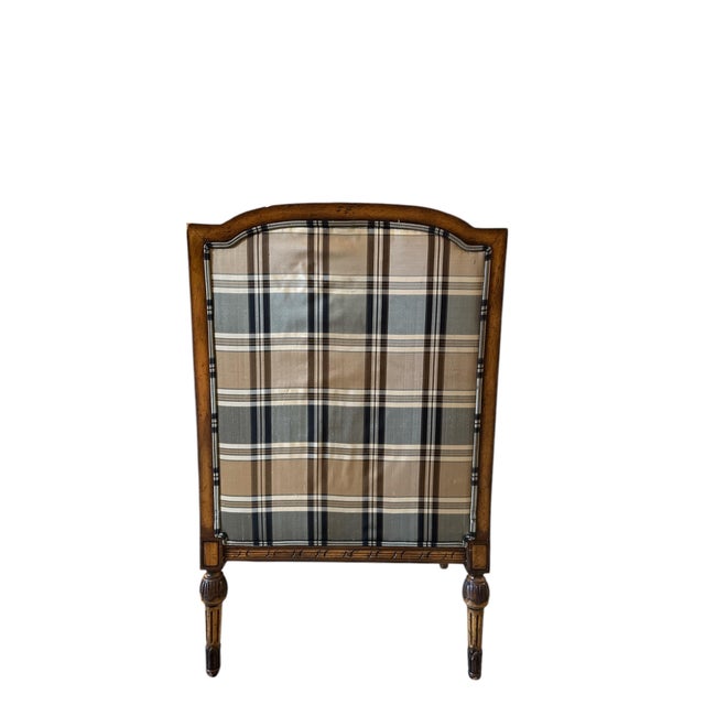 2000 - 2009 EJ Victor for Rob and Stuckey French Louis XVI Upholstered Arm Chair For Sale - Image 5 of 11