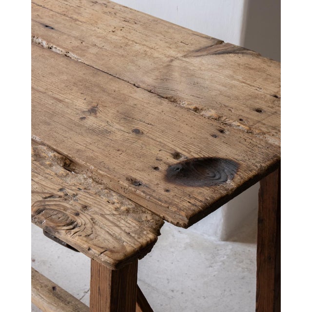 Spanish Trestle Table in Pine For Sale - Image 9 of 14