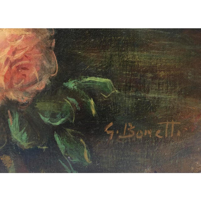 Early 21st Century Still Life of Flowers, Italian School, Italy, Oil on Canvas, Framed For Sale - Image 5 of 7