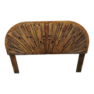 1970s Lane's Pueblo Collection: "Brutalist" Queen Headboard For Sale