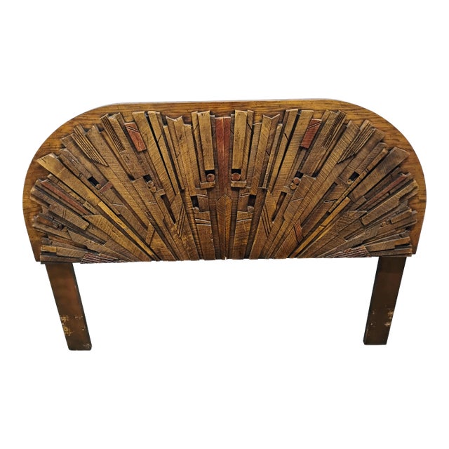 1970s Lane's Pueblo Collection: "Brutalist" Queen Headboard For Sale