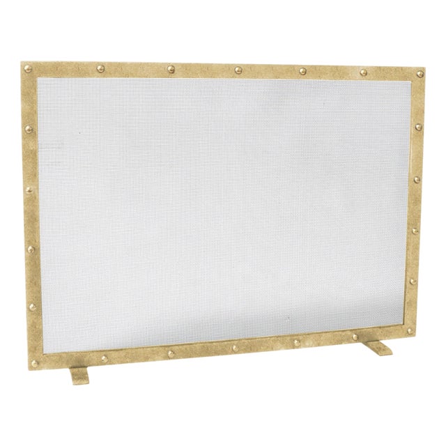 Brilliant Gold Amelia Fireplace Screen Brass For Sale