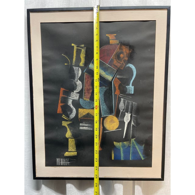 Paper 1960s Paul Nabb Original Painting Mid-Century Modern For Sale - Image 7 of 7
