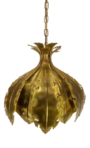 Brutalist Brass Suspension Light by Svend Aage Holm Sørensen, 1960s