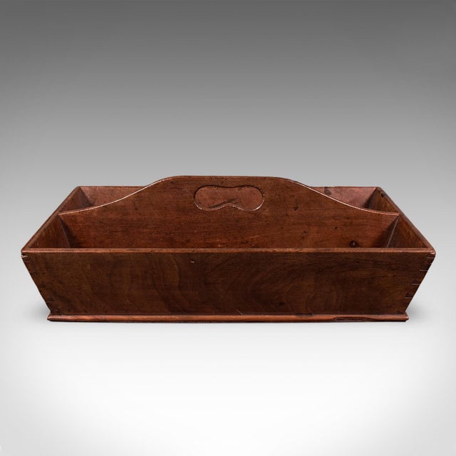 Antique Butler's Carry, English, Walnut, Country House, Work Box, Tray, Georgian For Sale - Image 4 of 10