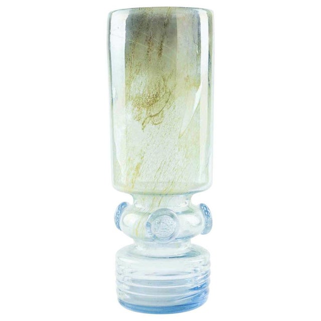 1970s Italian Art Glass Blue Vase, 1970s For Sale - Image 5 of 5