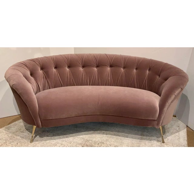2020s Caracole Modern Purple Velvet Sofa For Sale - Image 5 of 5