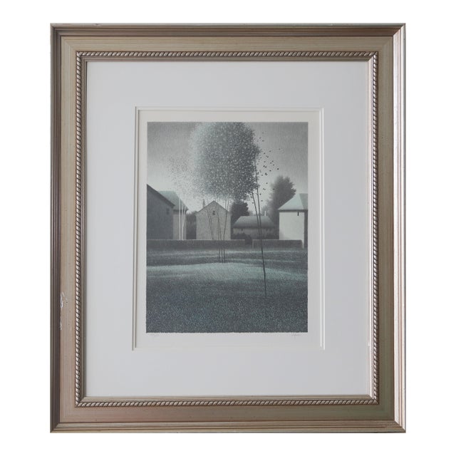 1990s Robert Kipniss Limited Edition Color Lithograph Titled "Approaching Town, Dawn" Signed Numbered For Sale