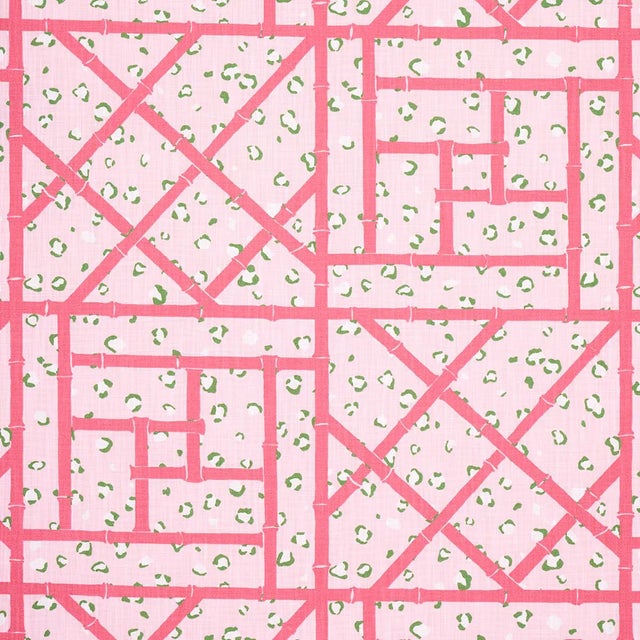 Sample - Schumacher x Cristina Buckley Fancy Beast Indoor/Outdoor Fabric in Palm Beach Pink For Sale