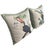 English Vintage Tropical Linen Toucan Throw Pillows With Green Striped Borders, 2 Pieces For Sale - Image 3 of 12