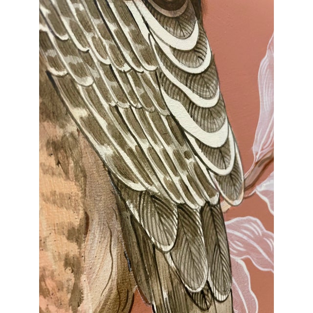 "Eagle Opportunity" Eagle Hawk Falcon Chinoiserie Painting by Allison Cosmos For Sale In Philadelphia - Image 6 of 7