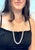 Certified 47 Ct Pave Set Diamond Riviera Necklace in 18 Kt White Gold 28" Long For Sale - Image 4 of 8