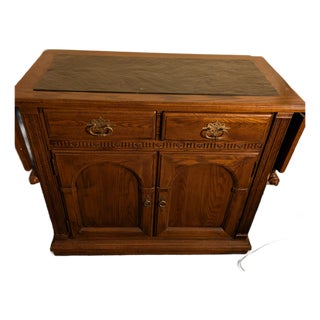 Late 20th Century Ethan Allen Royal Charter Oak Server Bought From Ethan Allen Store in Danbury For Sale