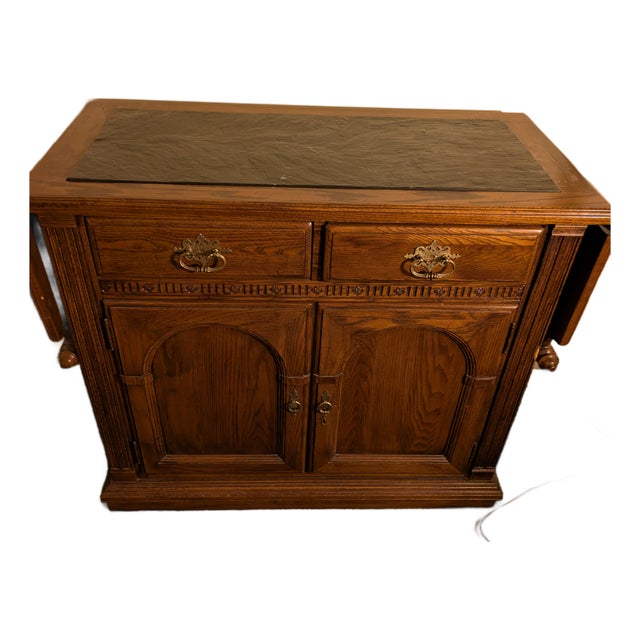 Late 20th Century Ethan Allen Royal Charter Oak Server Bought From Ethan Allen Store in Danbury For Sale