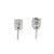 Early 21st Century Unisex 14k White Gold 0.44ctw Round Diamond Screw Back Petite Stud Earrings, A Pair For Sale - Image 5 of 8