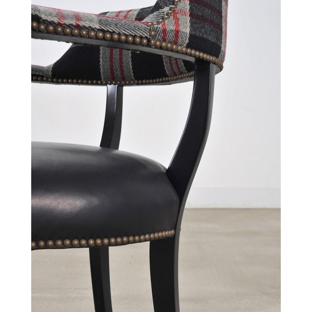 Ralph Lauren Hither Hills Studio Dining Arm Chair Tartan Leather For Sale - Image 18 of 18