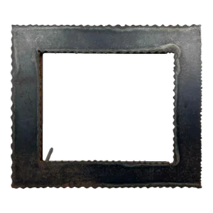 Vintage Brutalist Torch Cut Metal Picture Frame