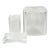 Vintage Mid-Century Clear Ribbed Lucite Bathroom Vanity Set – 3 Pieces For Sale