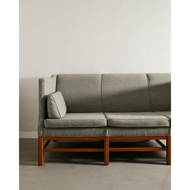 Danish Wooden Mid-Century Three Seater Pine Sofa attributed to Kaare Klint, 1960s For Sale - Image 3 of 8