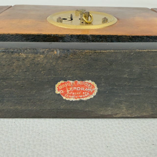 Vintage Art Deco Mechanical Table Clock in Burl Wood, 1940s For Sale - Image 6 of 12