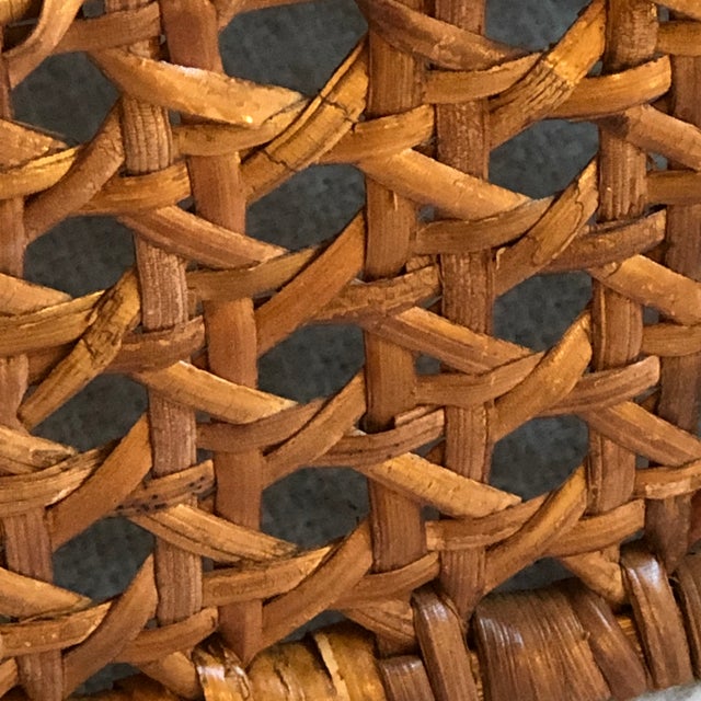 Vintage Mid20th Century Cane & Wicker Basket Chairish