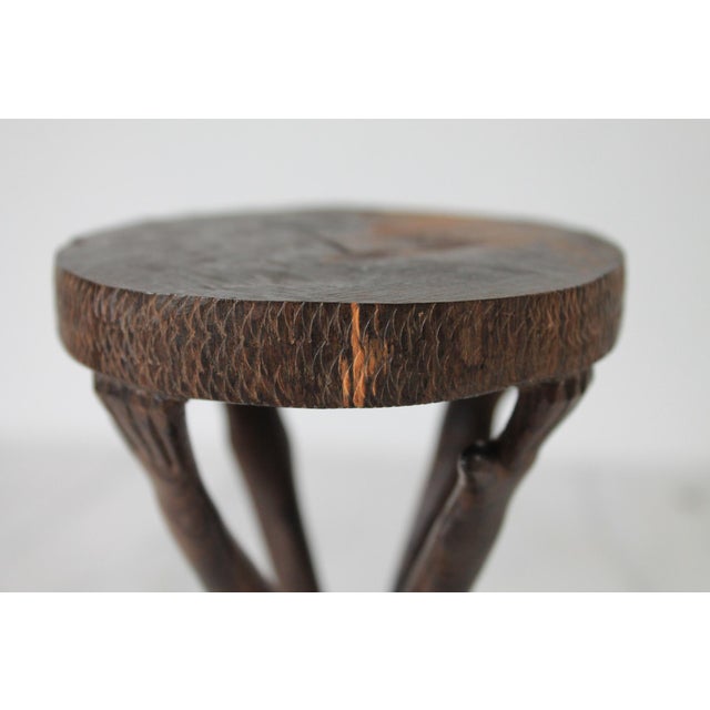 Mid 20th Century Vintage Folk Art Hand Carved Wood African Decorative Object For Sale - Image 5 of 10
