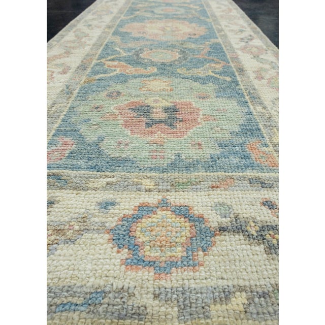 Textile Turkish Oushak Runner Rug 2'3" x 5'10" #17262 For Sale - Image 7 of 8