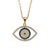 Contemporary Sparkly Gaze Evil Eye Gold Chain Necklace For Sale - Image 3 of 8