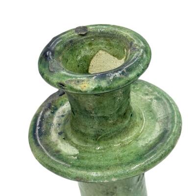 Ceramic Moroccan Tamegroute Glazed Candlestick Holder For Sale - Image 7 of 7