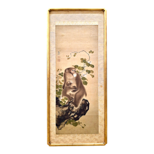 Japanese Maternal Macaque Painting by Mori Sosen (1747-1821)
