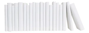 Decorative Books - Snowfall Paper Wrapped Books - White Books By The Foot
