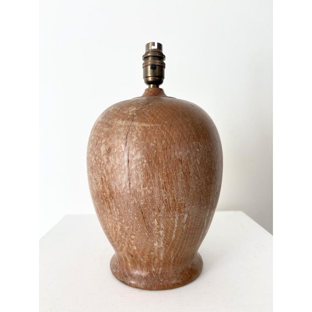 1950s Minimalist Limed Oak Table Lamp, 1950s For Sale - Image 5 of 7